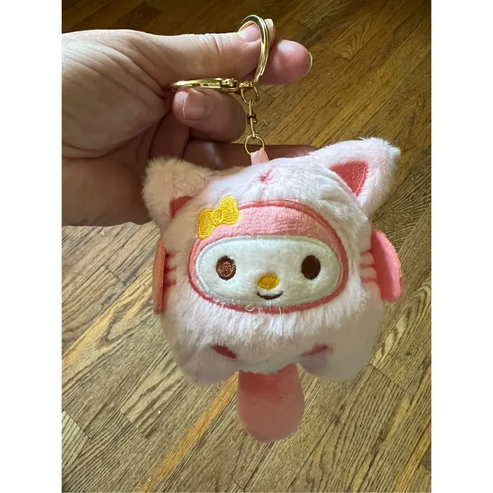 My Melody & Cinnamoroll Plush Keychain